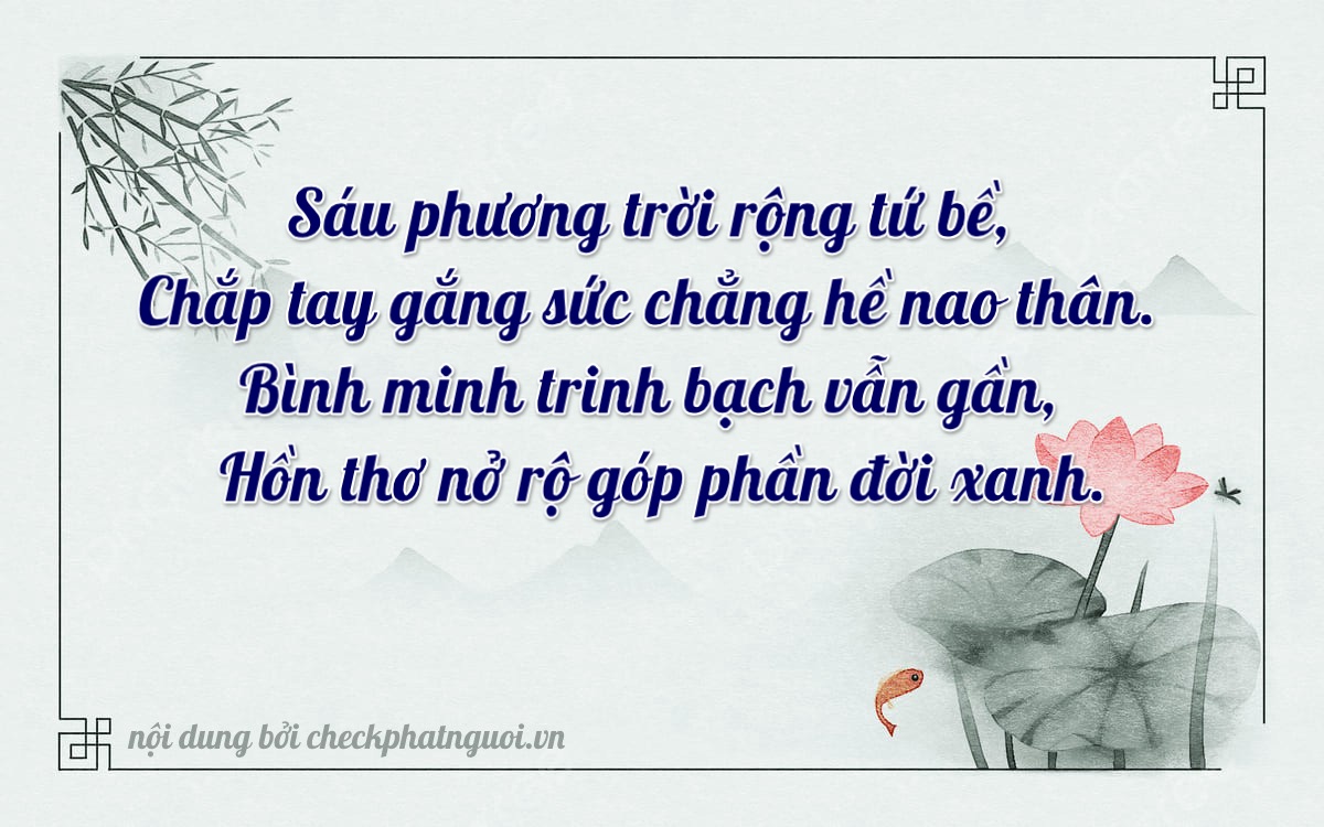 Bài thơ ý nghĩa cho <b>biển số 75AK-06302</b> tại website checkphatnguoi.vn