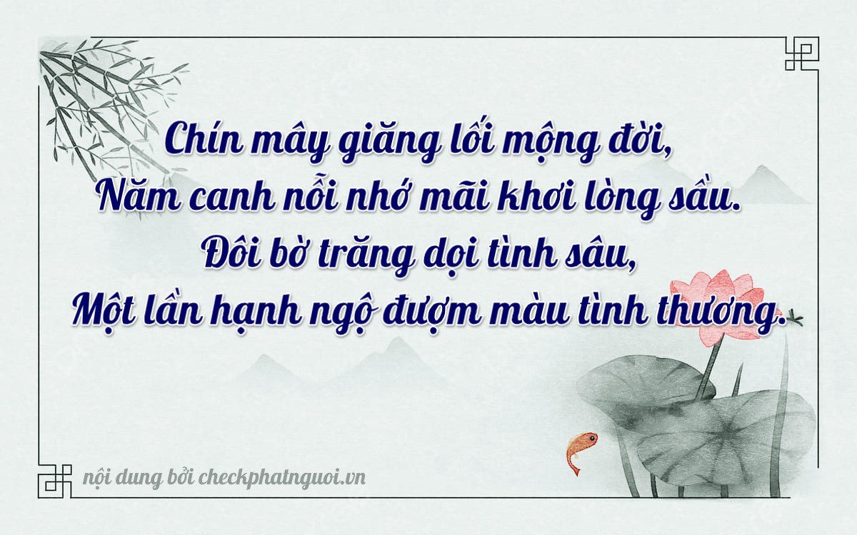 Bài thơ ý nghĩa cho <b>biển số 75AK-09531</b> tại website checkphatnguoi.vn