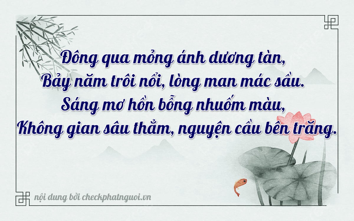 Bài thơ ý nghĩa cho <b>biển số 75B-01807</b> tại website checkphatnguoi.vn