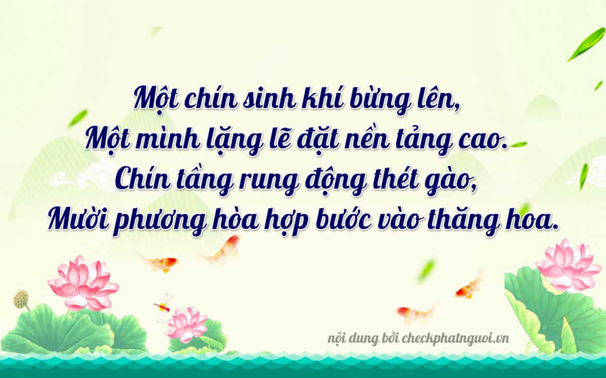 Bài thơ ý nghĩa cho <b>biển số 75B-01919</b> tại website checkphatnguoi.vn