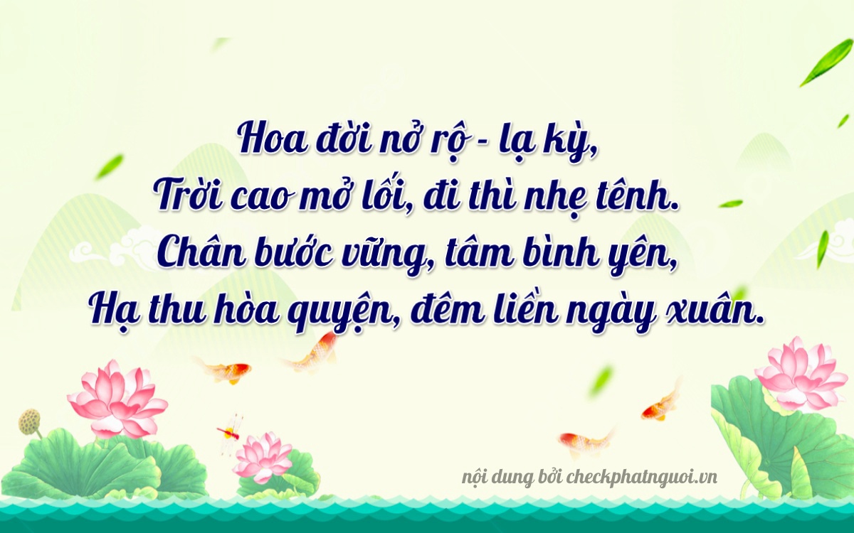 Bài thơ ý nghĩa cho <b>biển số 75B-02022</b> tại website checkphatnguoi.vn