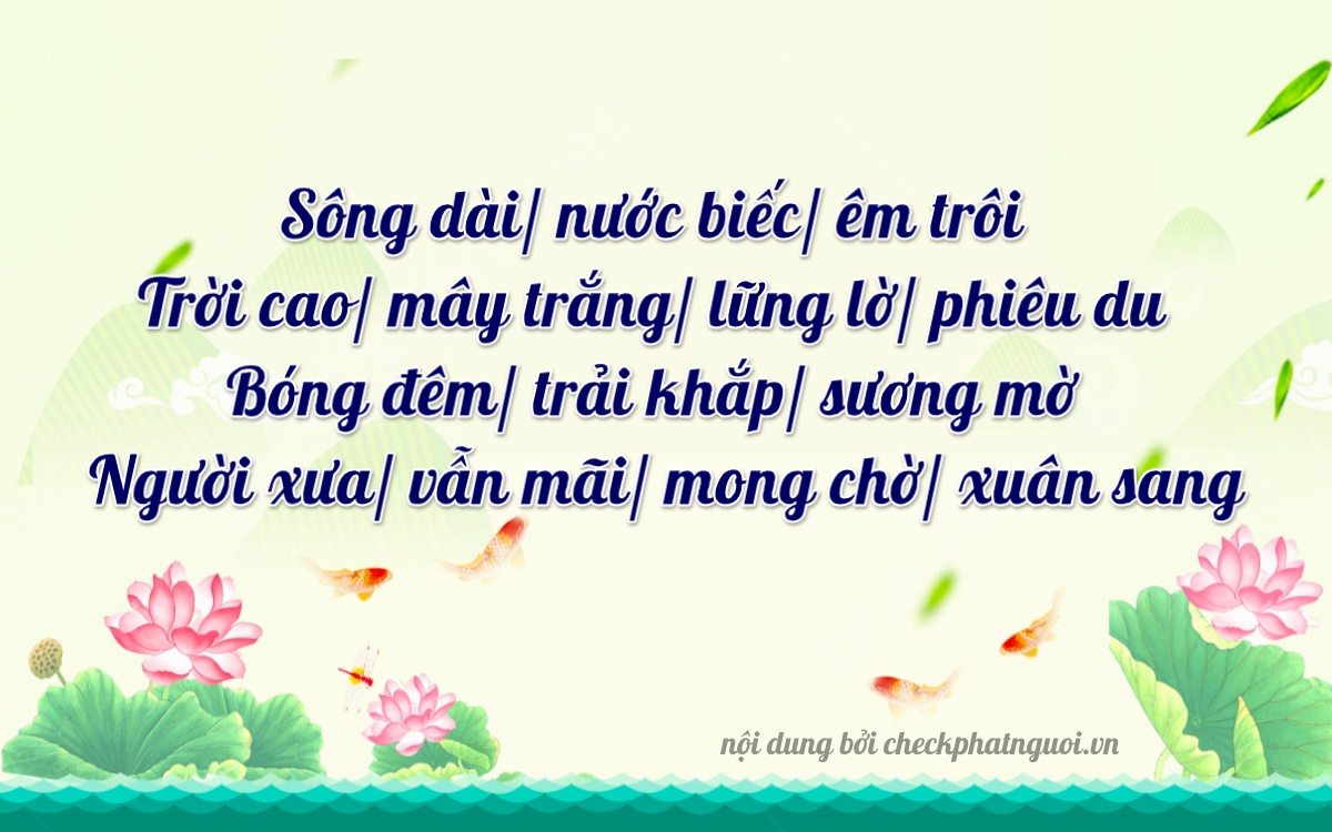 Bài thơ ý nghĩa cho <b>biển số 75B1-04344</b> tại website checkphatnguoi.vn