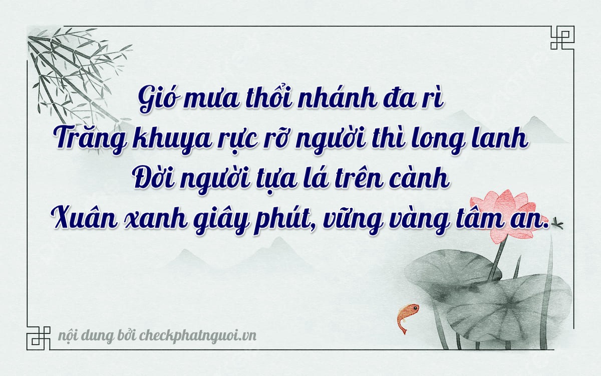 Bài thơ ý nghĩa cho <b>biển số 75B1-05976</b> tại website checkphatnguoi.vn