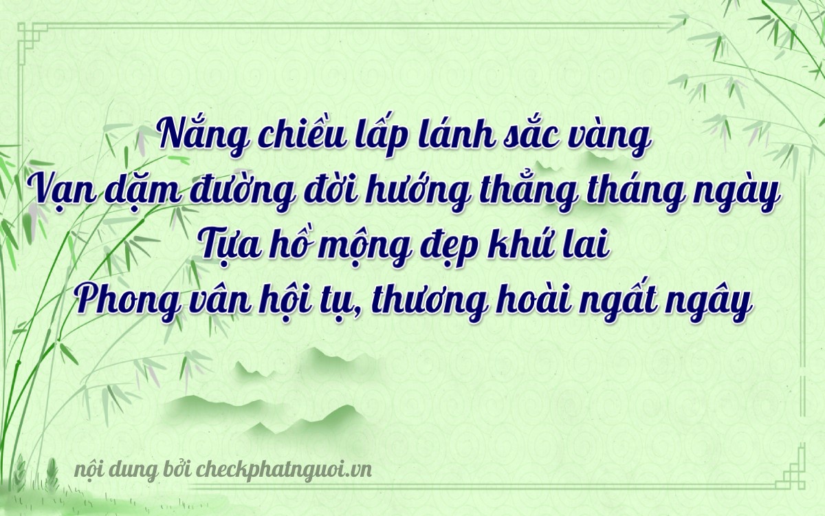 Bài thơ ý nghĩa cho <b>biển số 75B1-14896</b> tại website checkphatnguoi.vn