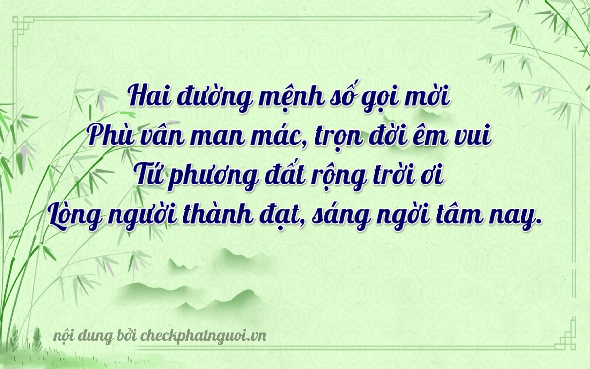 Bài thơ ý nghĩa cho <b>biển số 75B1-21468</b> tại website checkphatnguoi.vn