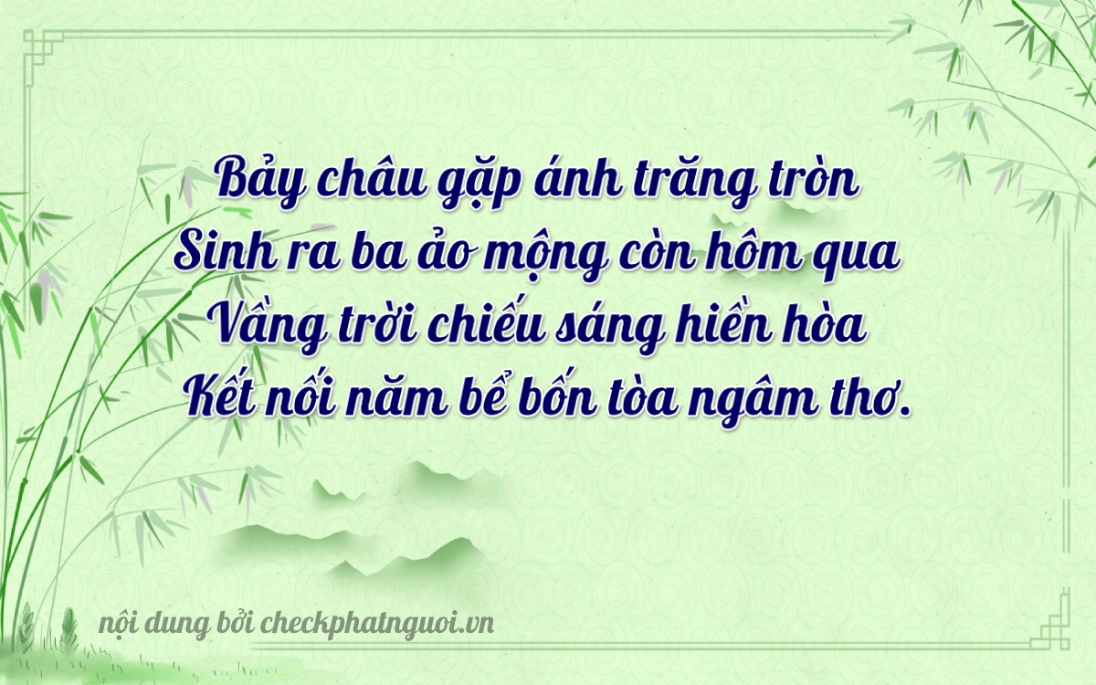 Bài thơ ý nghĩa cho <b>biển số 75B1-22797</b> tại website checkphatnguoi.vn
