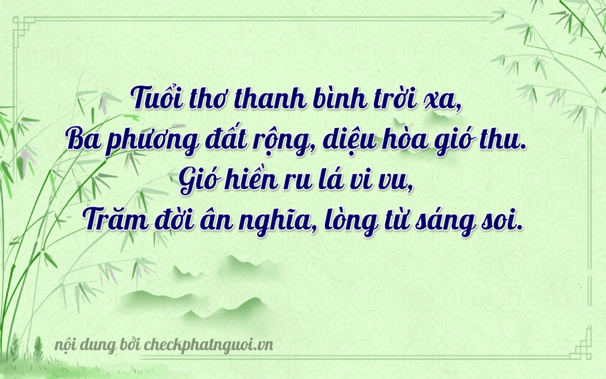 Bài thơ ý nghĩa cho <b>biển số 75B1-26303</b> tại website checkphatnguoi.vn