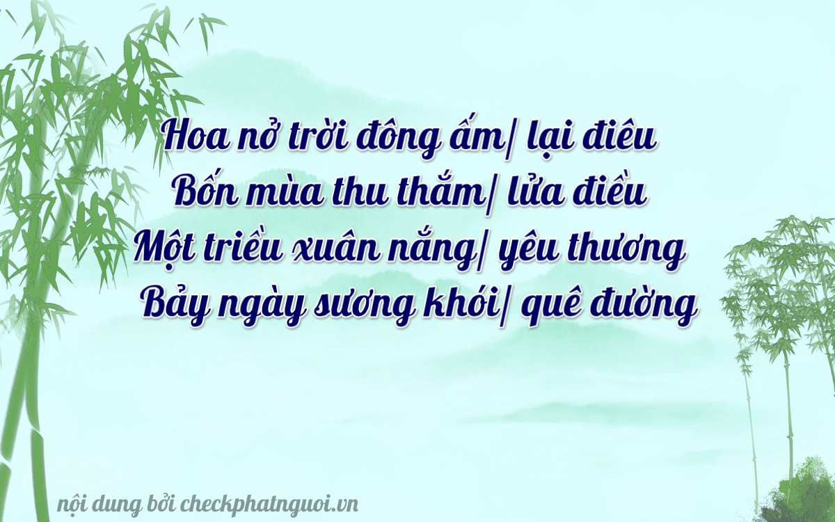Bài thơ ý nghĩa cho <b>biển số 75B1-30417</b> tại website checkphatnguoi.vn