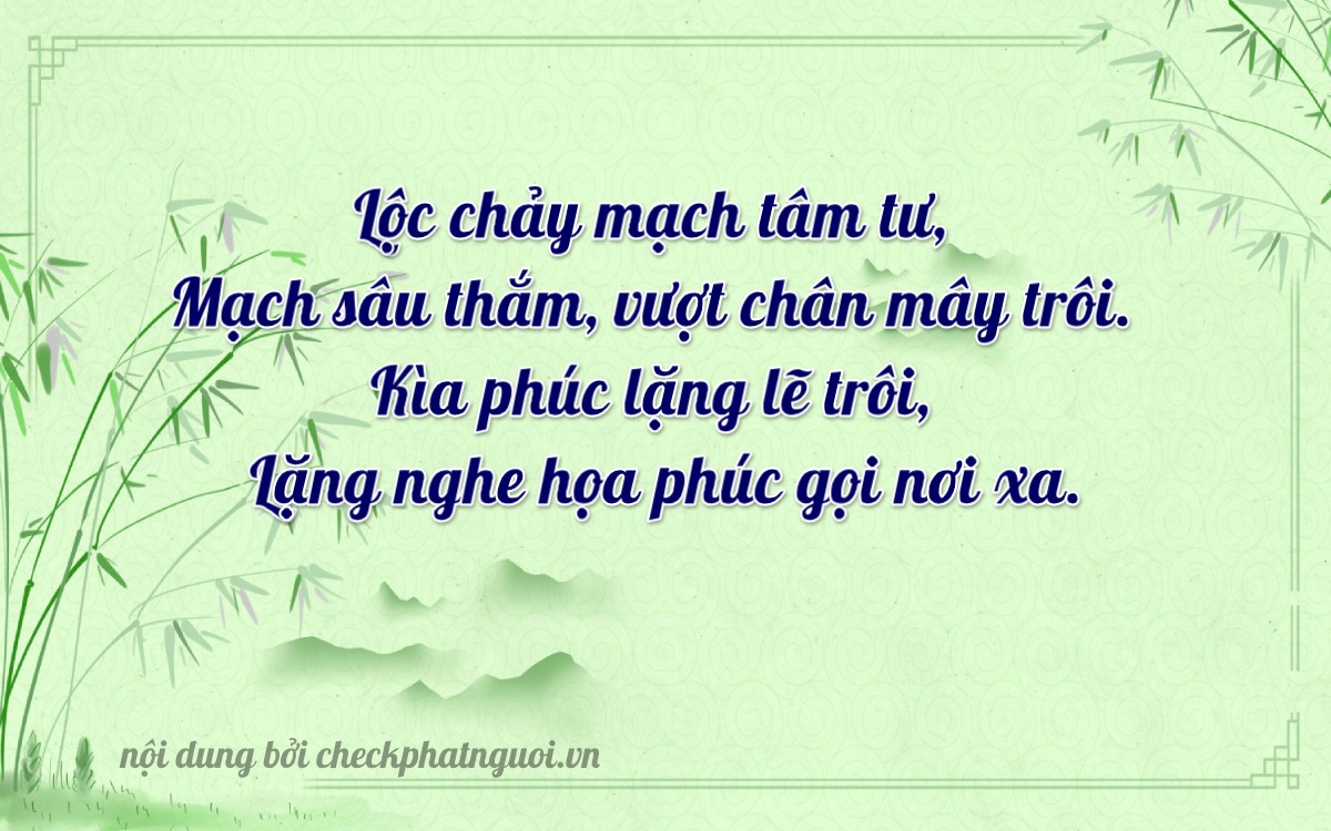 Bài thơ ý nghĩa cho <b>biển số 75B1-33719</b> tại website checkphatnguoi.vn