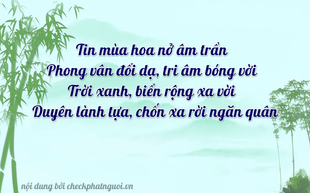 Bài thơ ý nghĩa cho <b>biển số 75B1-35148</b> tại website checkphatnguoi.vn