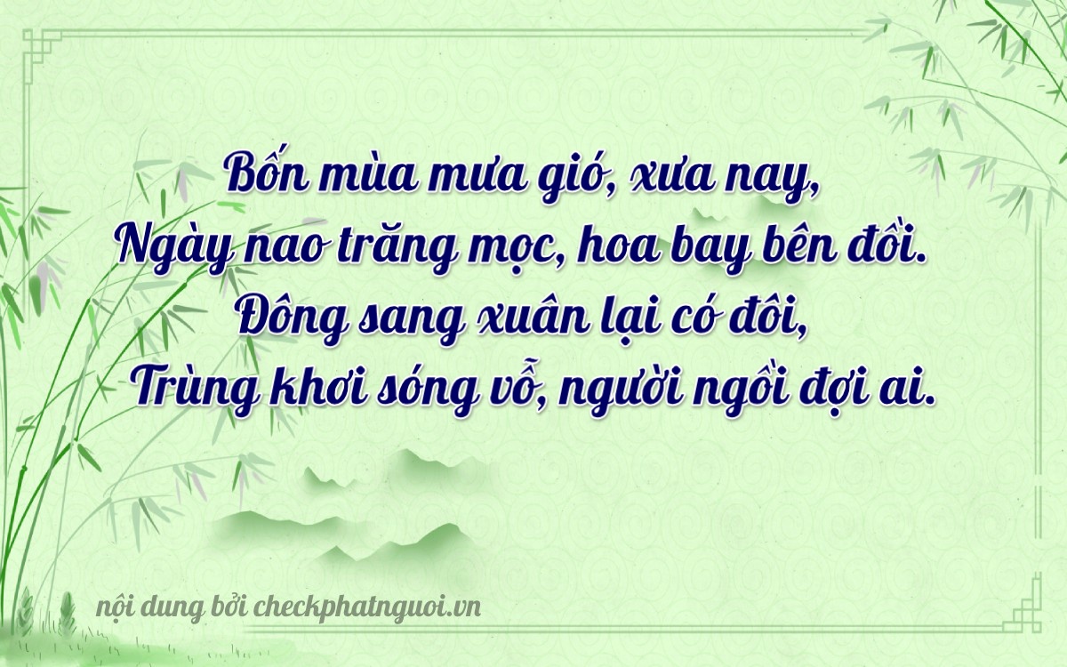 Bài thơ ý nghĩa cho <b>biển số 75B1-42418</b> tại website checkphatnguoi.vn