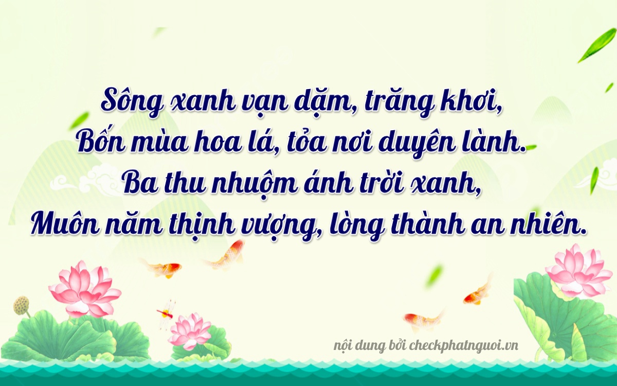 Bài thơ ý nghĩa cho <b>biển số 75B1-43650</b> tại website checkphatnguoi.vn