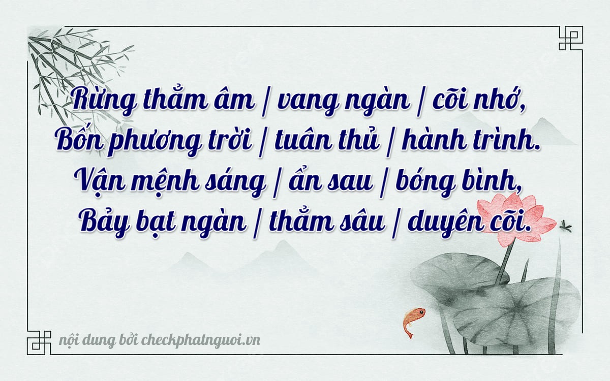 Bài thơ ý nghĩa cho <b>biển số 75B1-47478</b> tại website checkphatnguoi.vn