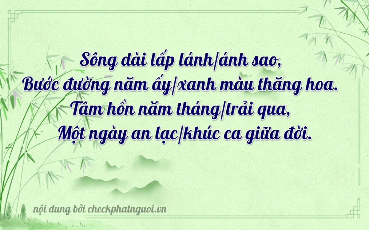 Bài thơ ý nghĩa cho <b>biển số 75B-45451</b> tại website checkphatnguoi.vn