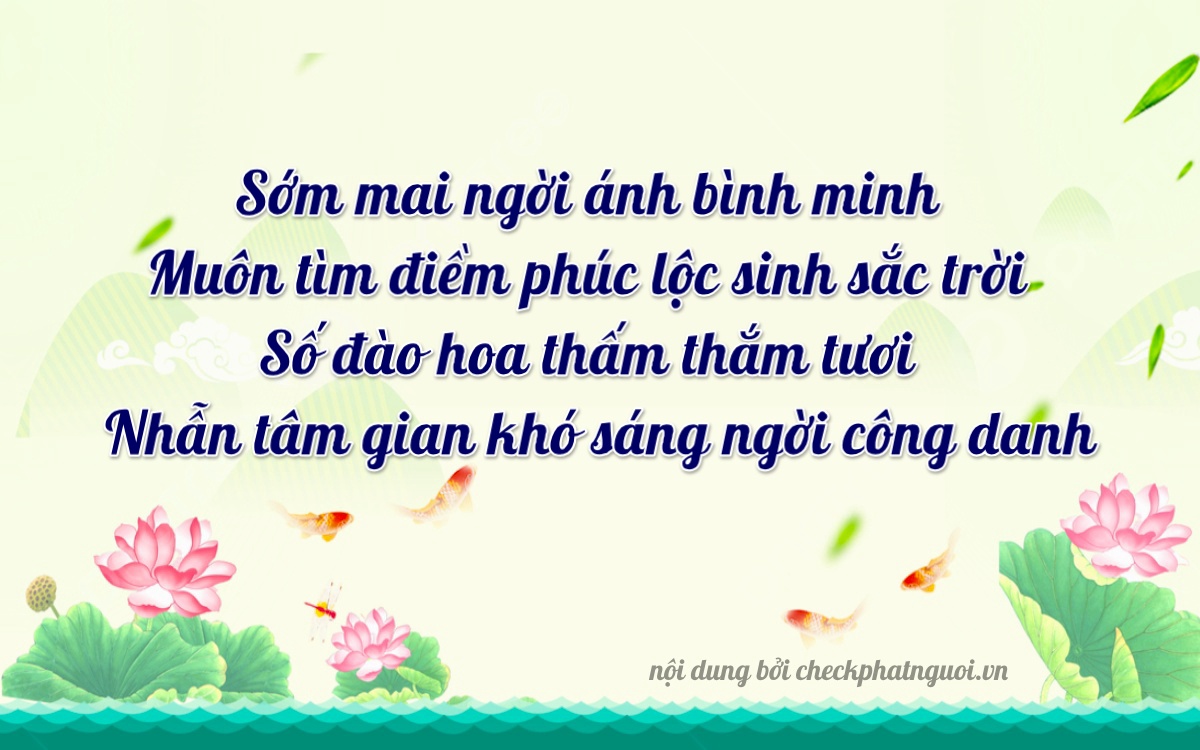 Bài thơ ý nghĩa cho <b>biển số 75C-01147</b> tại website checkphatnguoi.vn