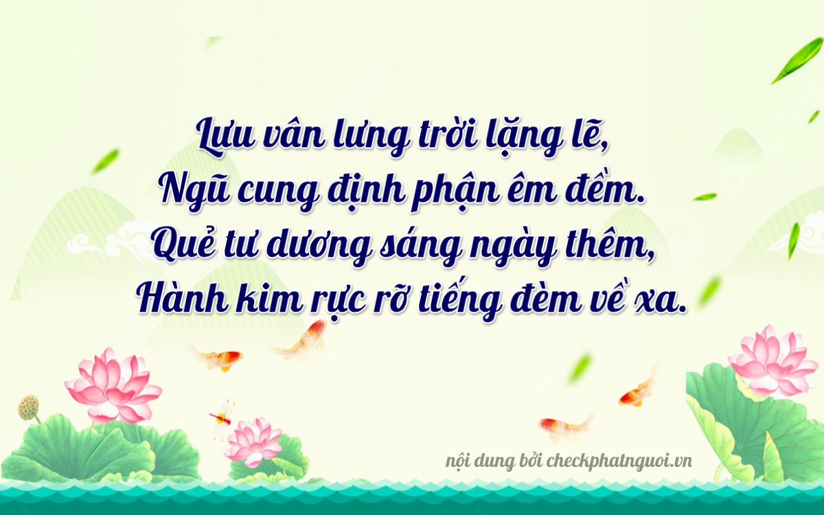 Bài thơ ý nghĩa cho <b>biển số 75C-03781</b> tại website checkphatnguoi.vn