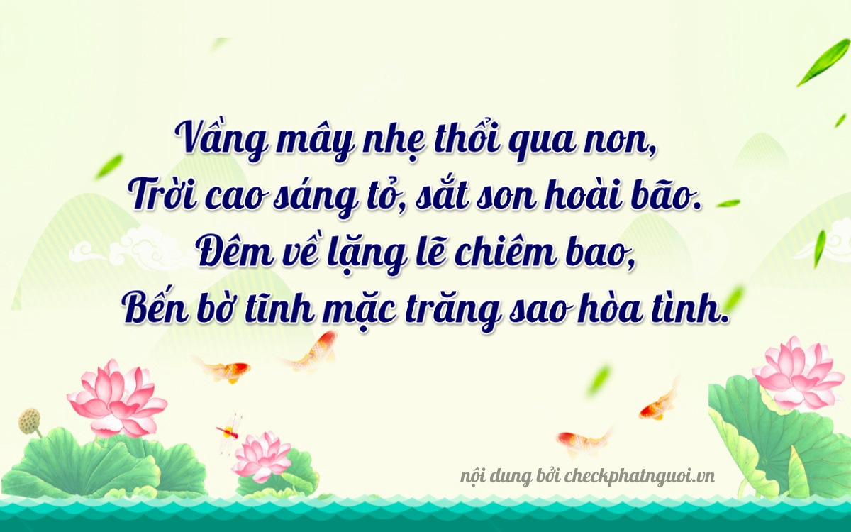 Bài thơ ý nghĩa cho <b>biển số 75C-07655</b> tại website checkphatnguoi.vn