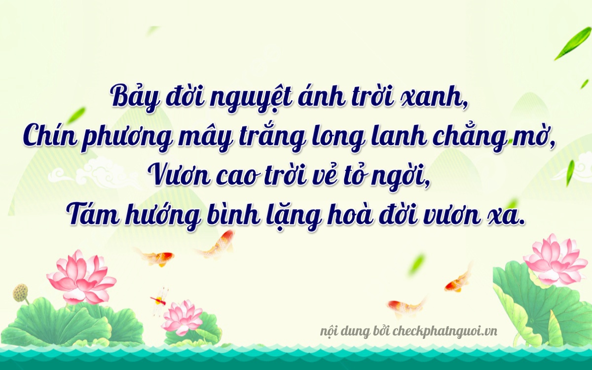 Bài thơ ý nghĩa cho <b>biển số 75C-09785</b> tại website checkphatnguoi.vn