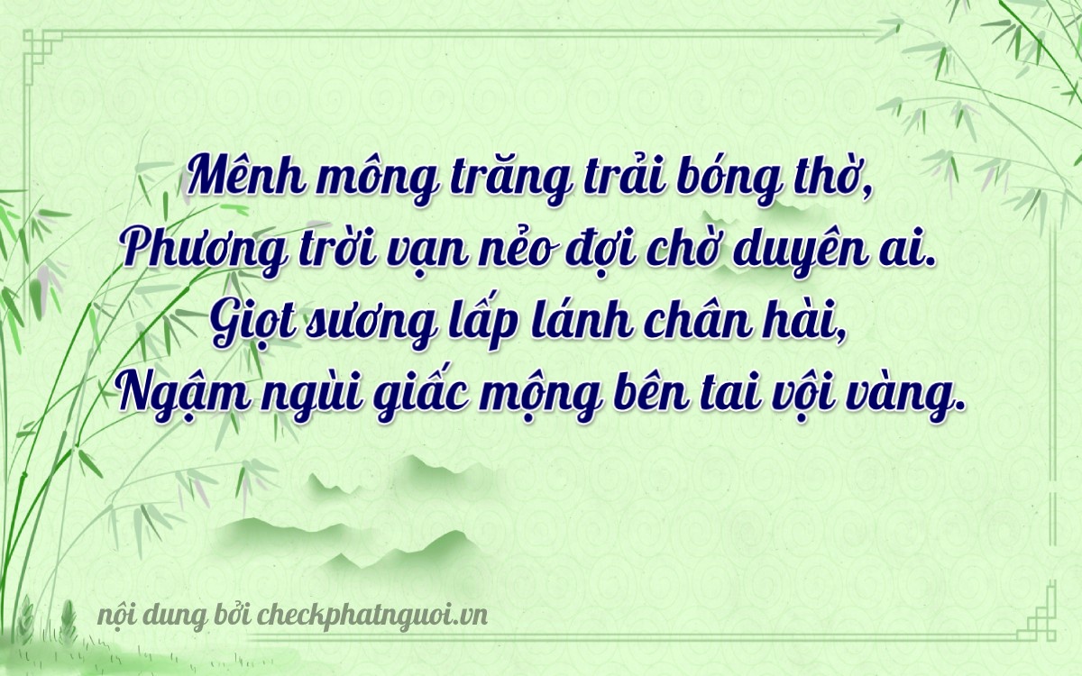 Bài thơ ý nghĩa cho <b>biển số 75C-12841</b> tại website checkphatnguoi.vn