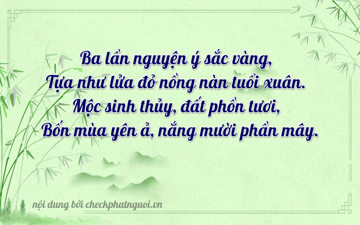 Bài thơ ý nghĩa cho <b>biển số 75C1-32144</b> tại website checkphatnguoi.vn