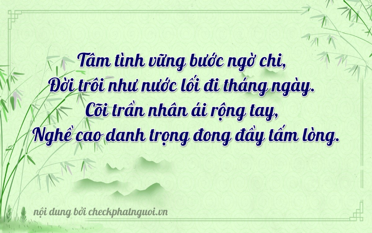 Bài thơ ý nghĩa cho <b>biển số 75C1-32962</b> tại website checkphatnguoi.vn