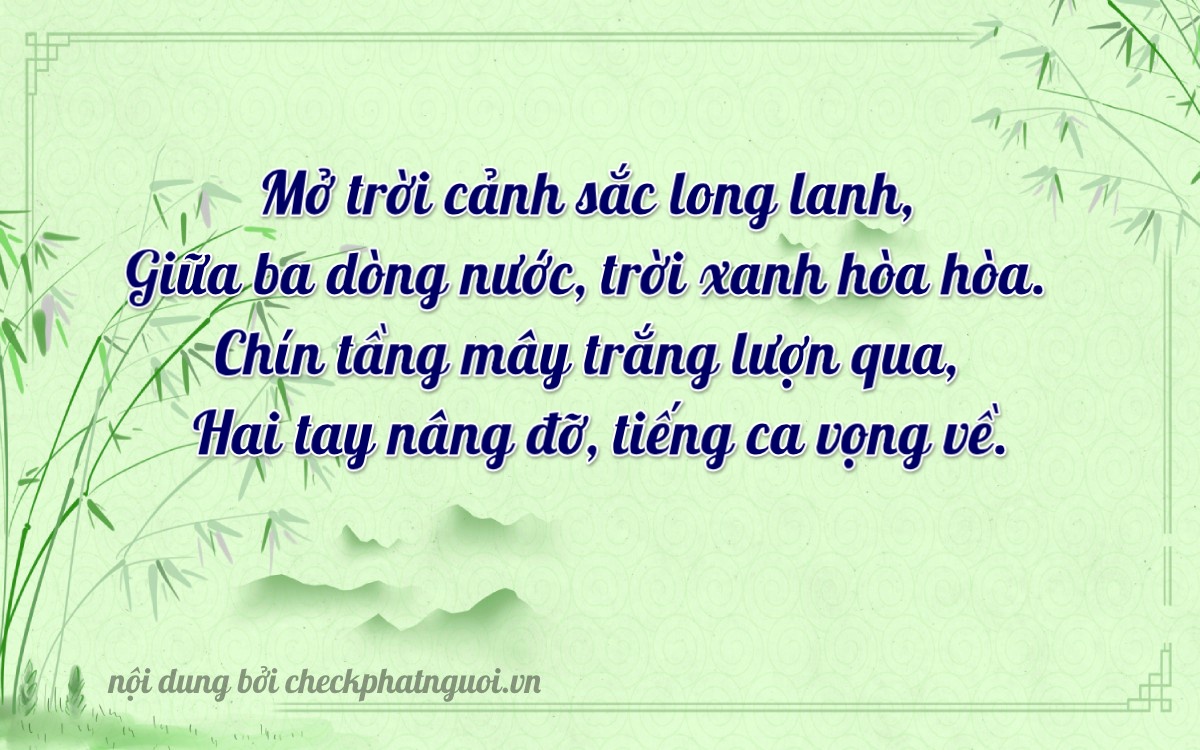 Bài thơ ý nghĩa cho <b>biển số 75C1-38321</b> tại website checkphatnguoi.vn