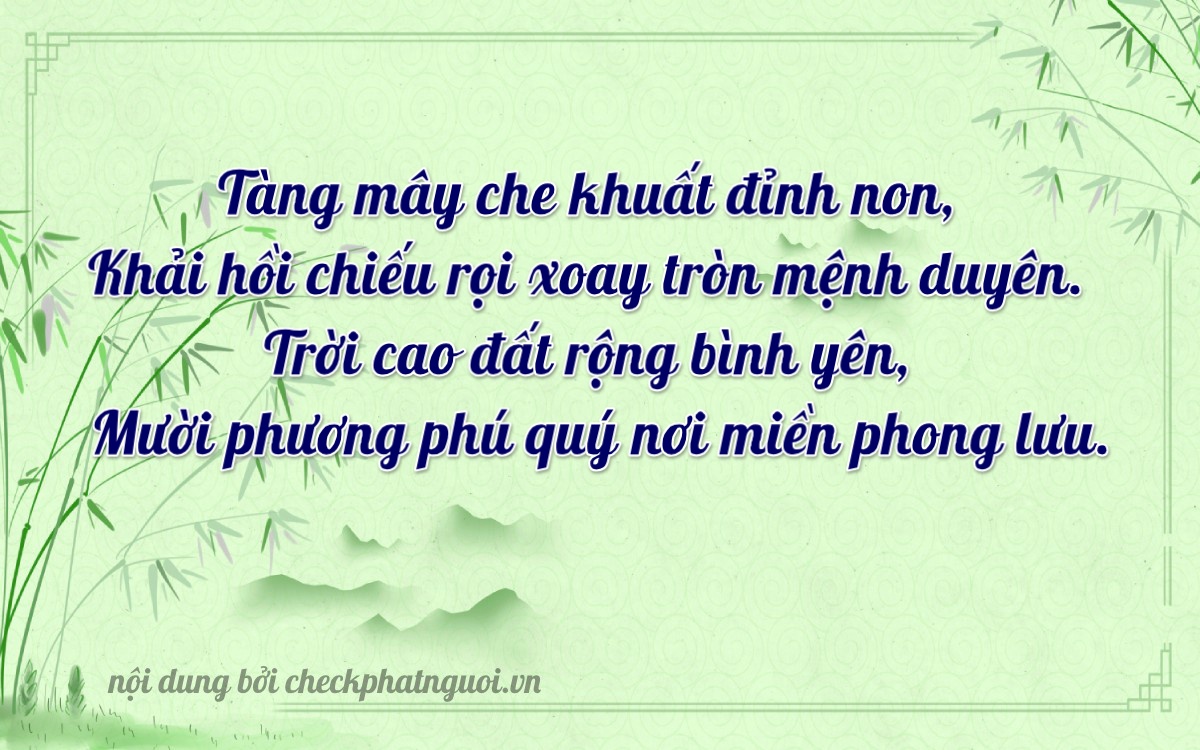 Bài thơ ý nghĩa cho <b>biển số 75C-14222</b> tại website checkphatnguoi.vn