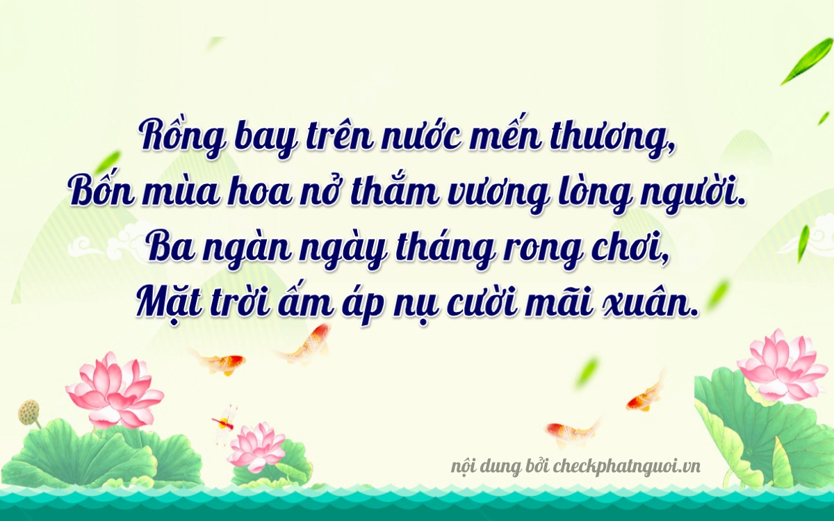 Bài thơ ý nghĩa cho <b>biển số 75C1-42332</b> tại website checkphatnguoi.vn