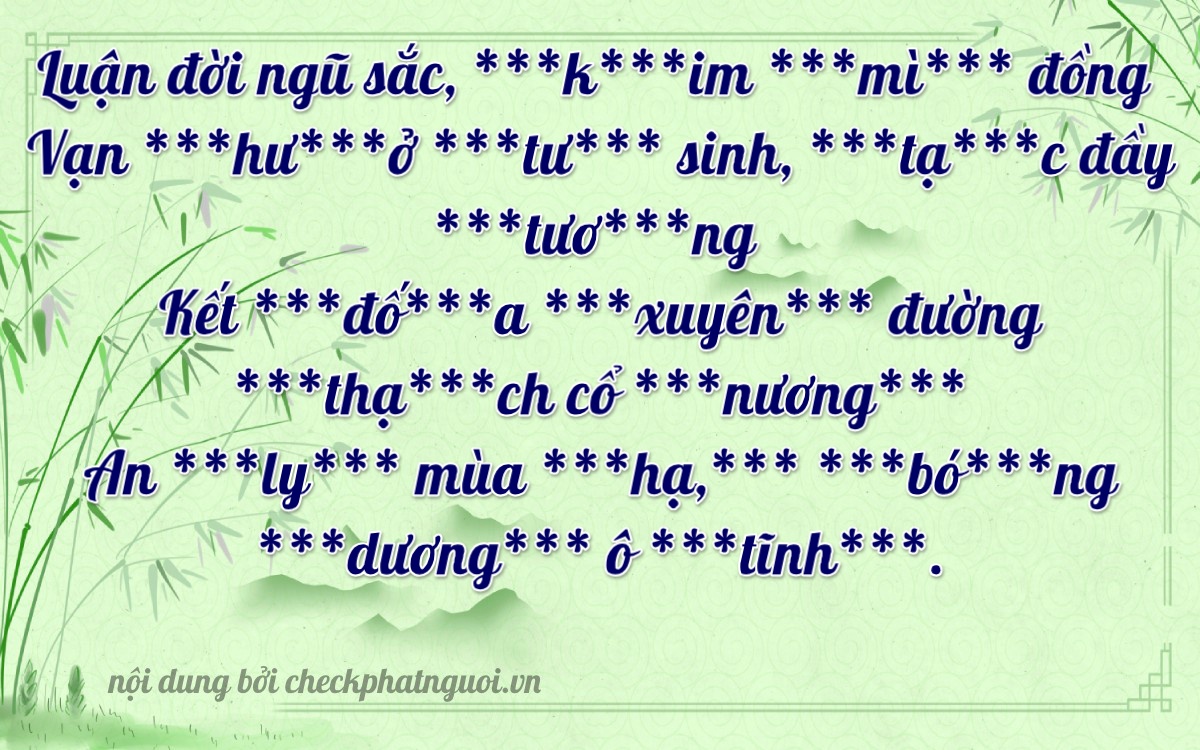 Bài thơ ý nghĩa cho <b>biển số 75C1-44065</b> tại website checkphatnguoi.vn