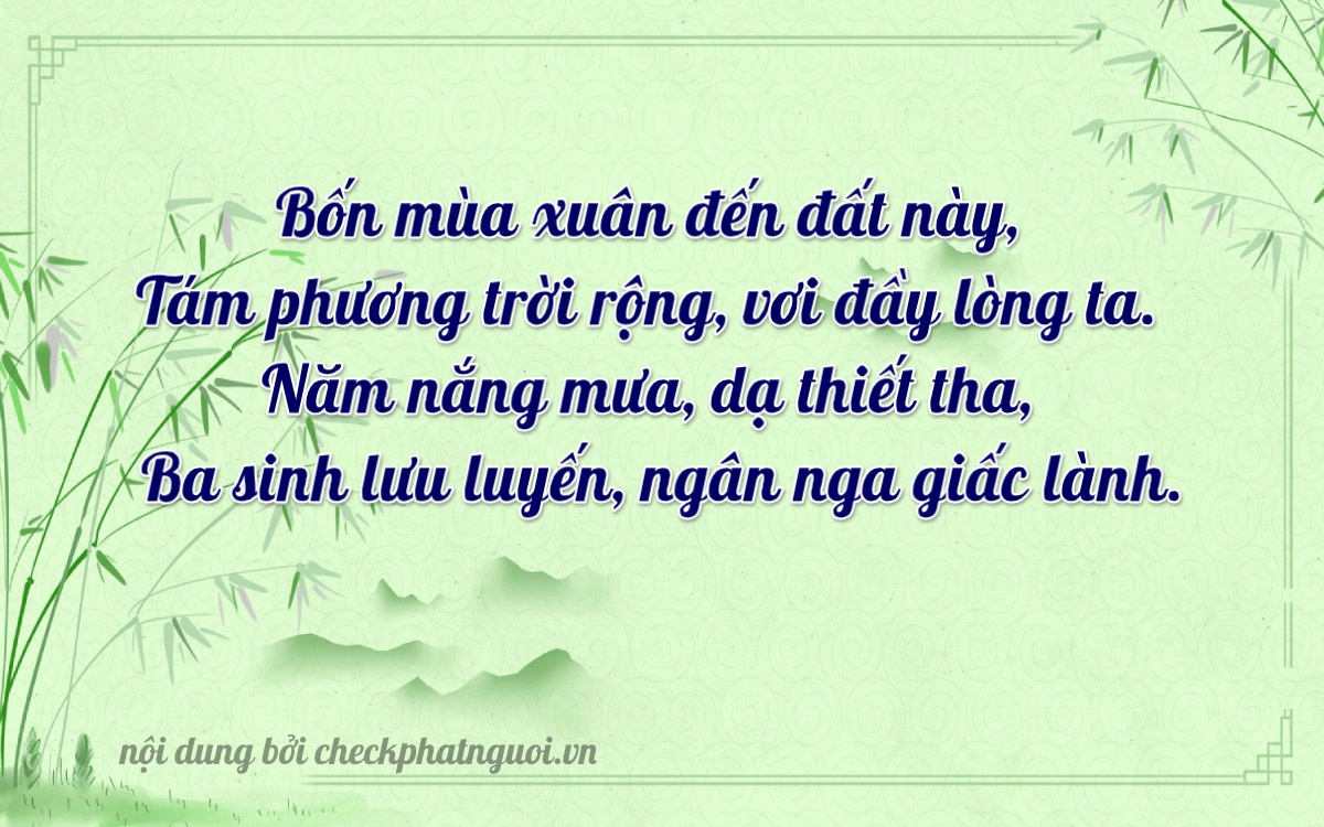 Bài thơ ý nghĩa cho <b>biển số 75C1-45853</b> tại website checkphatnguoi.vn