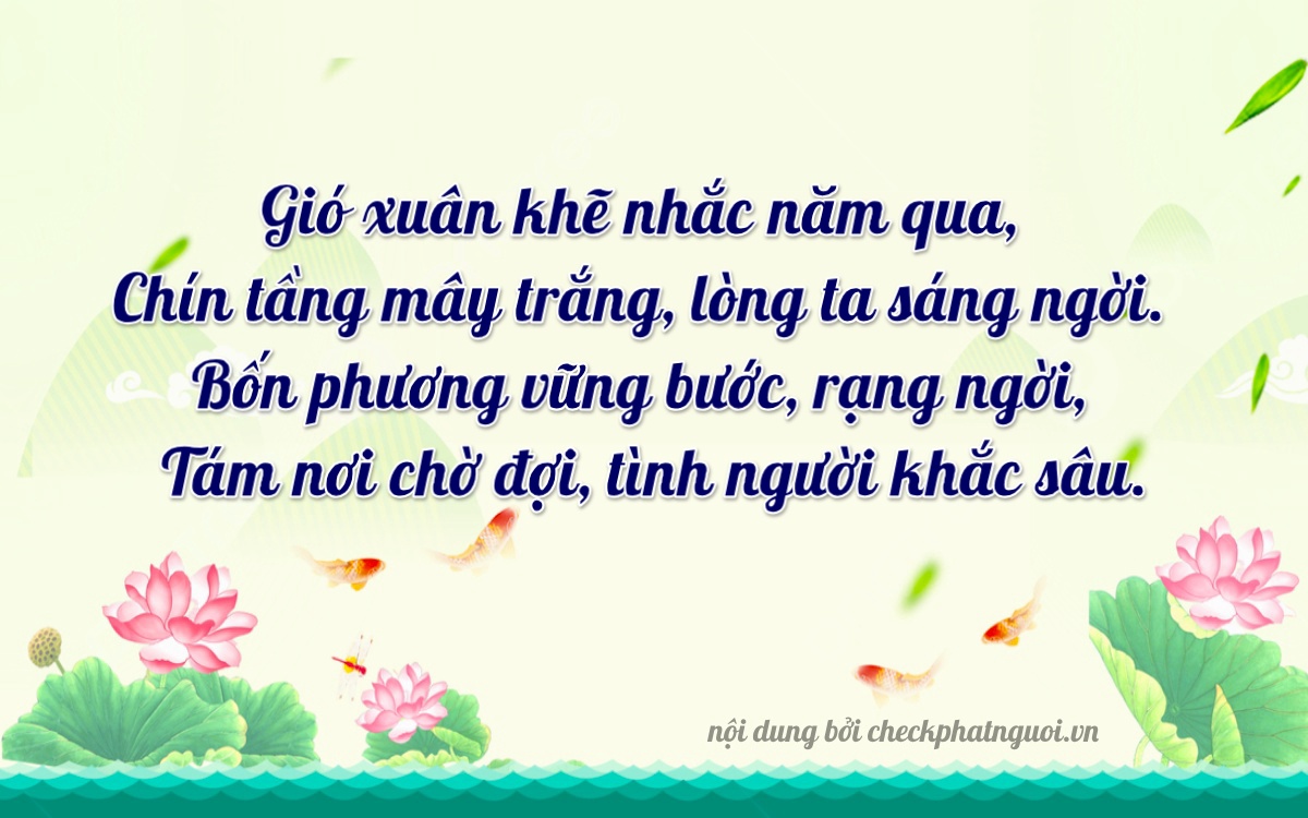 Bài thơ ý nghĩa cho <b>biển số 75C-14988</b> tại website checkphatnguoi.vn