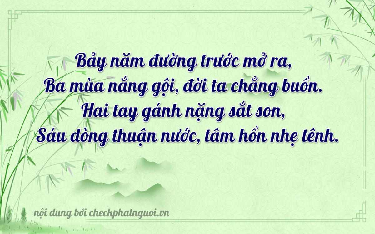 Bài thơ ý nghĩa cho <b>biển số 75C-7326</b> tại website checkphatnguoi.vn
