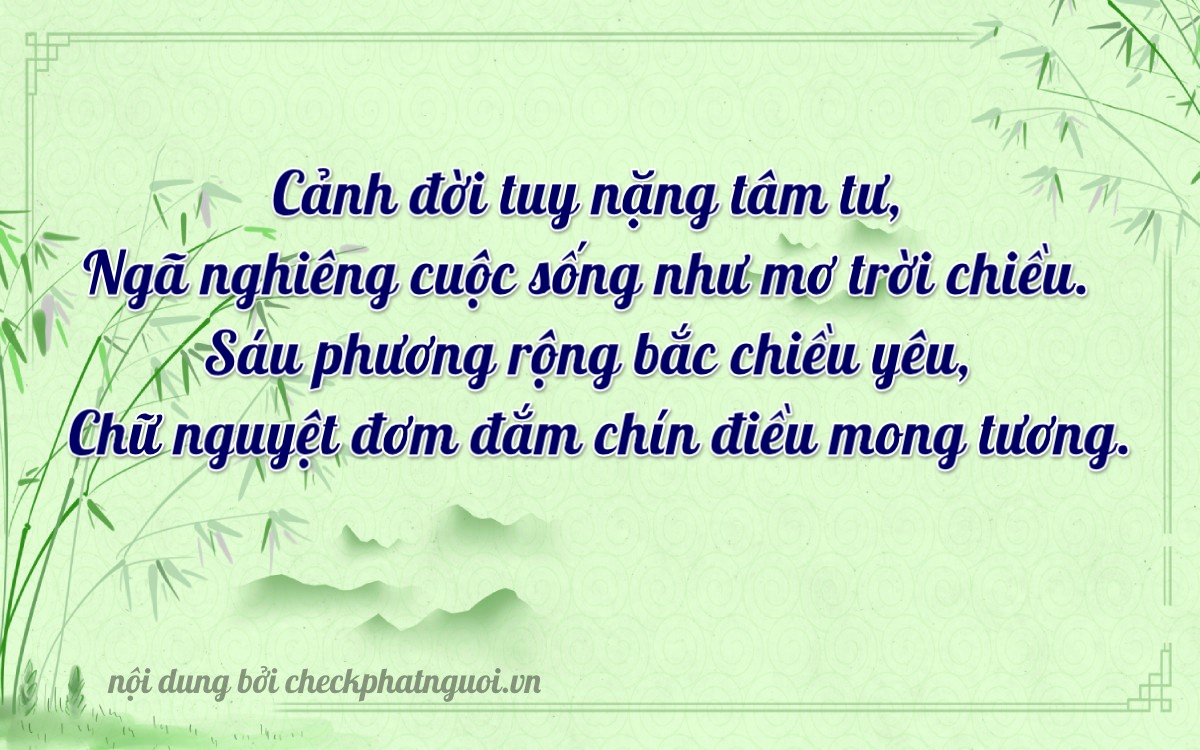 Bài thơ ý nghĩa cho <b>biển số 75D1-12626</b> tại website checkphatnguoi.vn