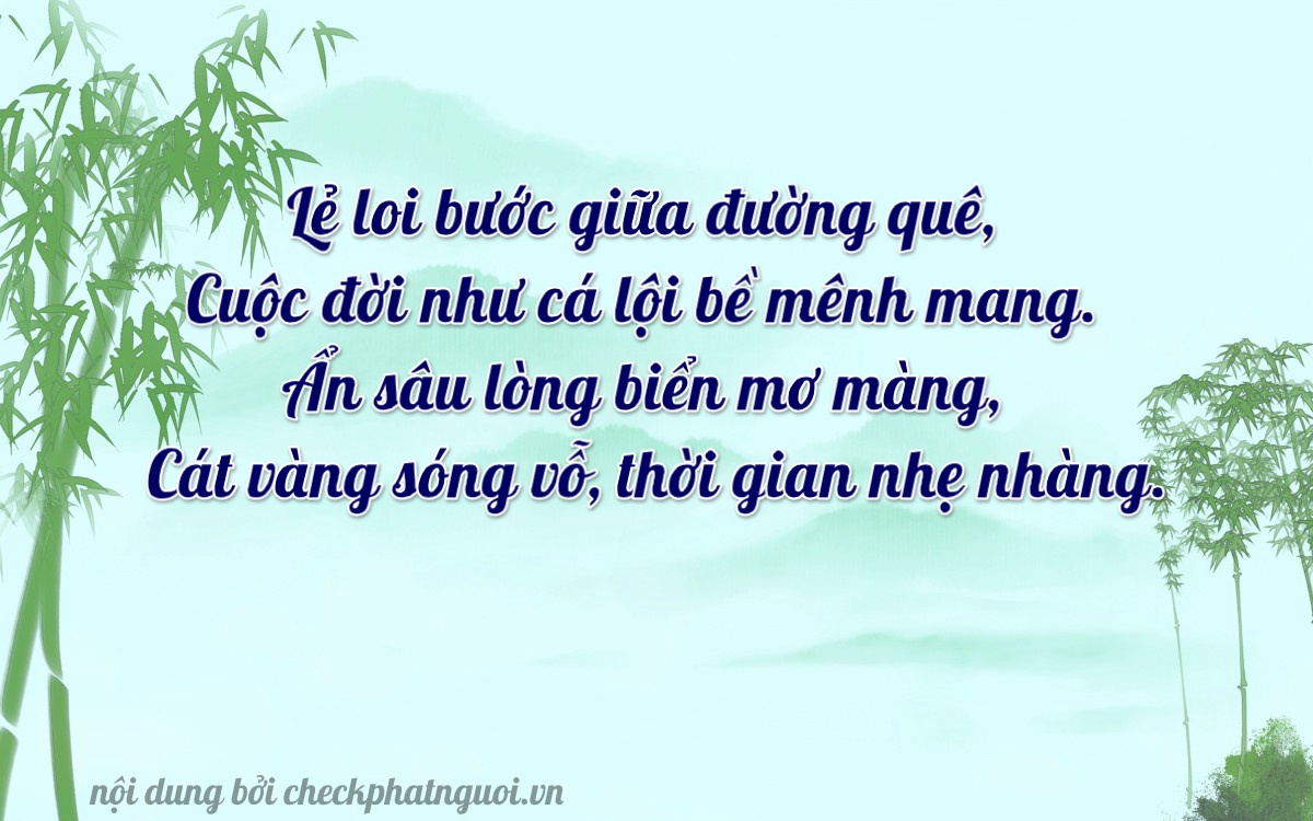 Bài thơ ý nghĩa cho <b>biển số 75D1-13579</b> tại website checkphatnguoi.vn
