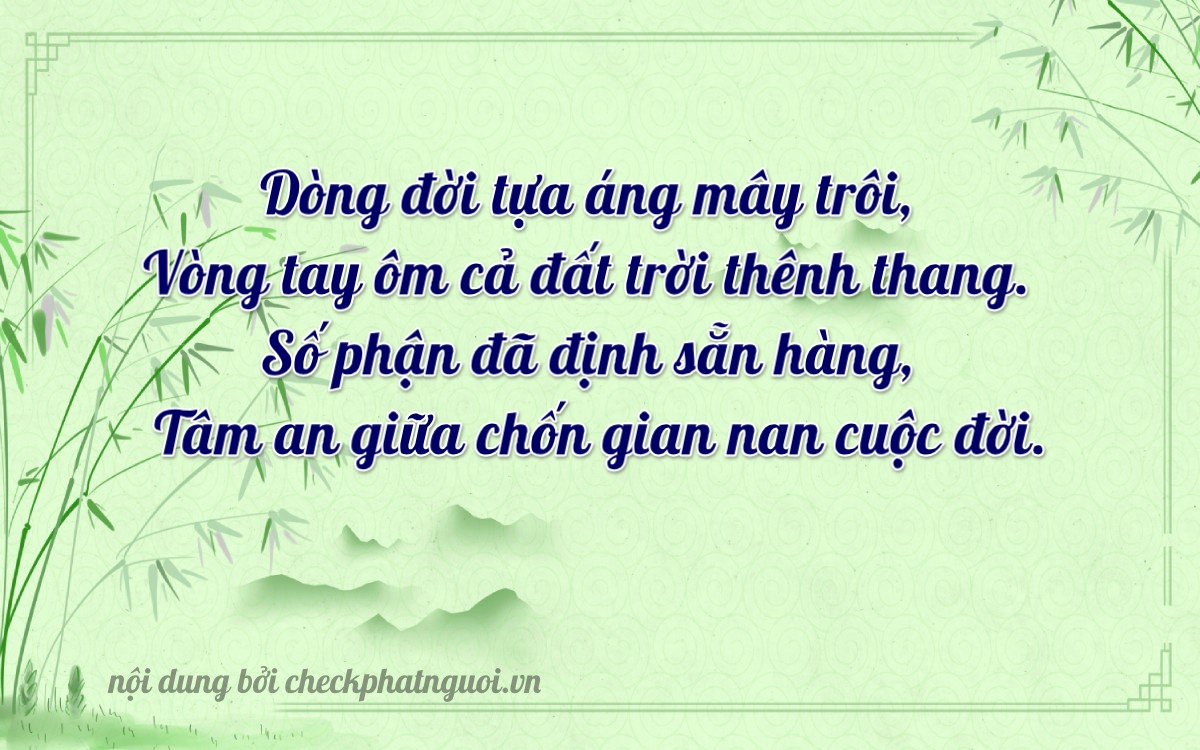 Bài thơ ý nghĩa cho <b>biển số 75D1-18095</b> tại website checkphatnguoi.vn