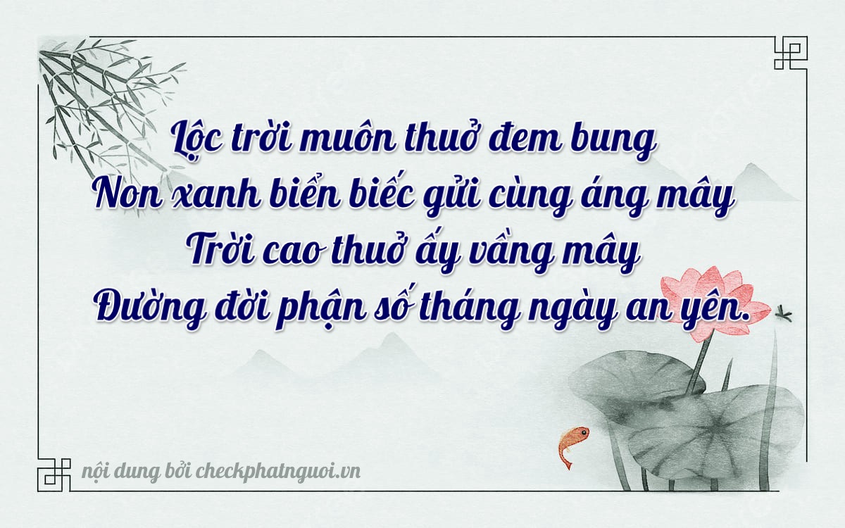 Bài thơ ý nghĩa cho <b>biển số 75D1-28211</b> tại website checkphatnguoi.vn