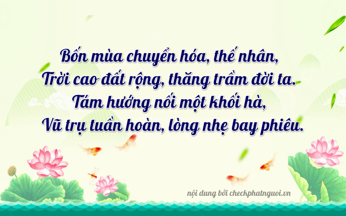 Bài thơ ý nghĩa cho <b>biển số 75D1-43852</b> tại website checkphatnguoi.vn
