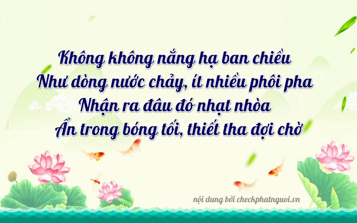 Bài thơ ý nghĩa cho <b>biển số 75E-00004</b> tại website checkphatnguoi.vn