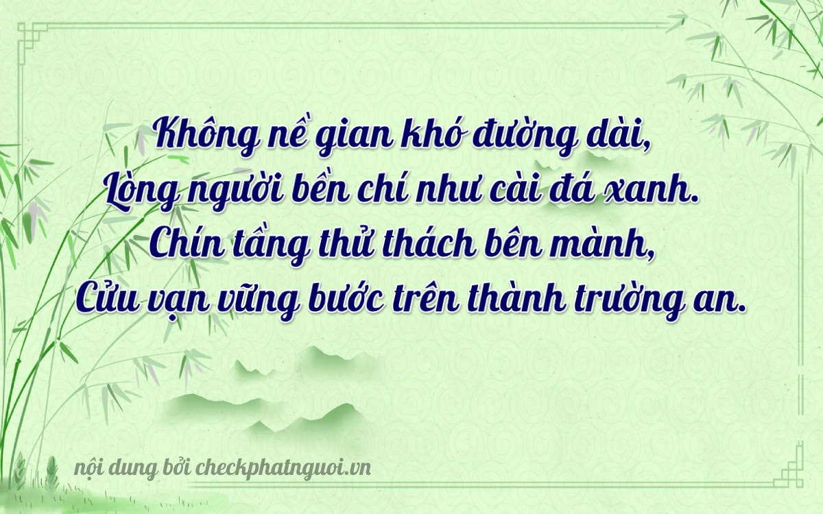 Bài thơ ý nghĩa cho <b>biển số 75E-00995</b> tại website checkphatnguoi.vn