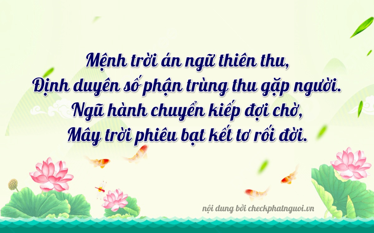 Bài thơ ý nghĩa cho <b>biển số 75E-01621</b> tại website checkphatnguoi.vn