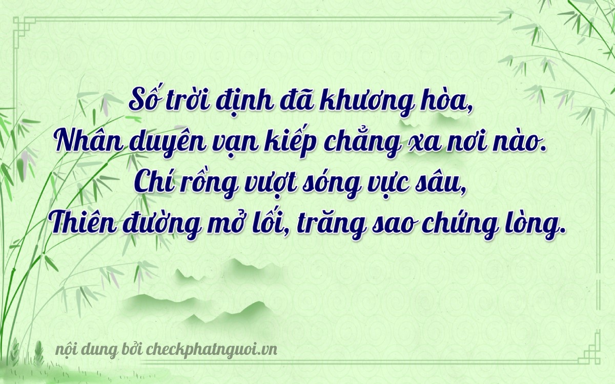 Bài thơ ý nghĩa cho <b>biển số 75E-01633</b> tại website checkphatnguoi.vn