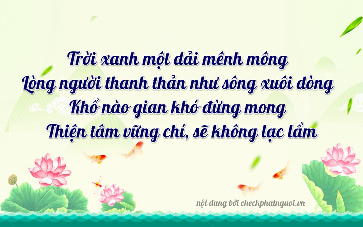 Bài thơ ý nghĩa cho <b>biển số 75E-01825</b> tại website checkphatnguoi.vn