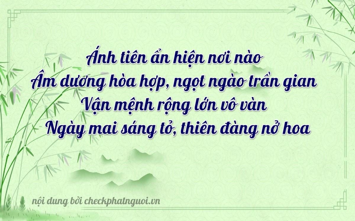 Bài thơ ý nghĩa cho <b>biển số 75E1-23975</b> tại website checkphatnguoi.vn
