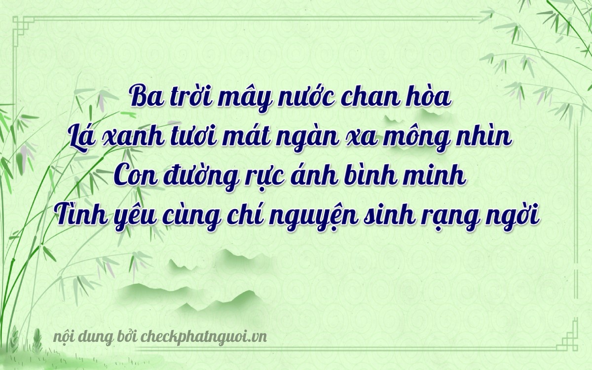 Bài thơ ý nghĩa cho <b>biển số 75E1-30964</b> tại website checkphatnguoi.vn