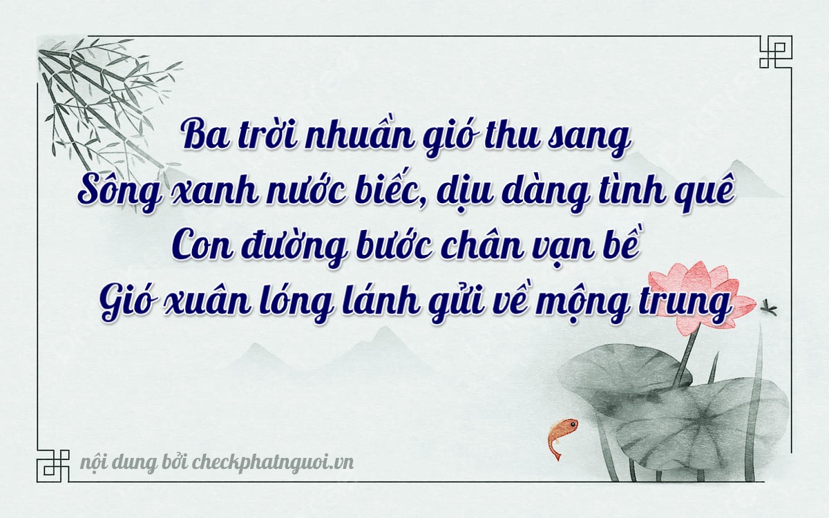 Bài thơ ý nghĩa cho <b>biển số 75E1-36307</b> tại website checkphatnguoi.vn