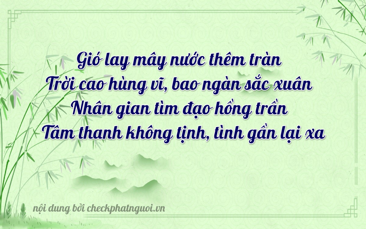 Bài thơ ý nghĩa cho <b>biển số 75E1-40828</b> tại website checkphatnguoi.vn