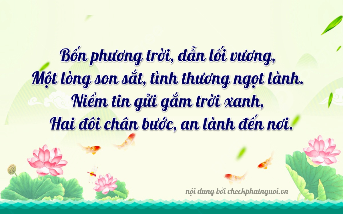 Bài thơ ý nghĩa cho <b>biển số 75E1-41127</b> tại website checkphatnguoi.vn