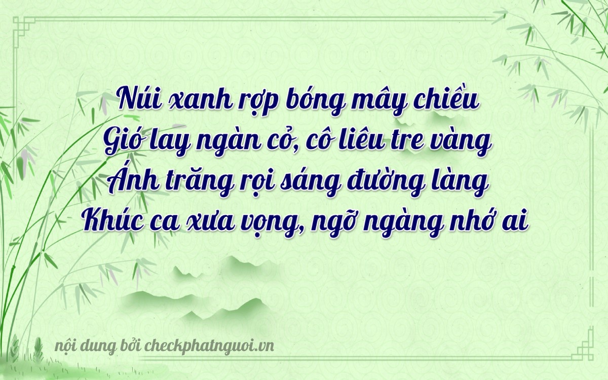 Bài thơ ý nghĩa cho <b>biển số 75E-O1376</b> tại website checkphatnguoi.vn