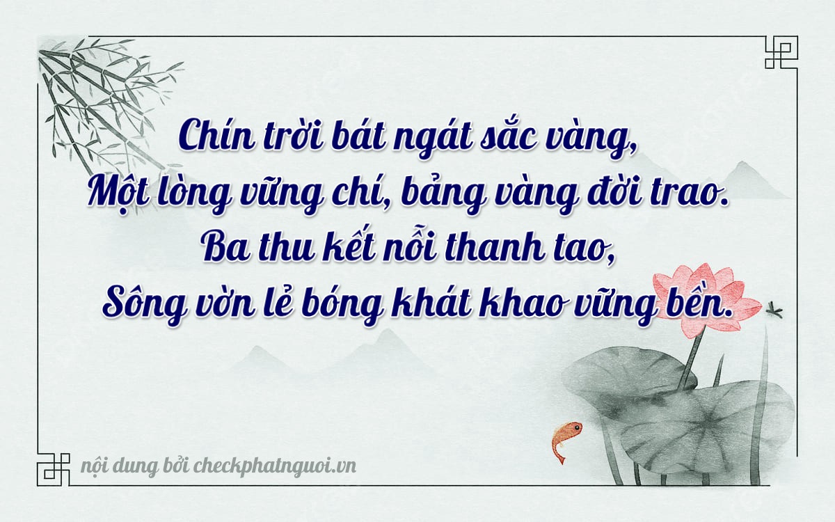 Bài thơ ý nghĩa cho <b>biển số 75F1-09133</b> tại website checkphatnguoi.vn