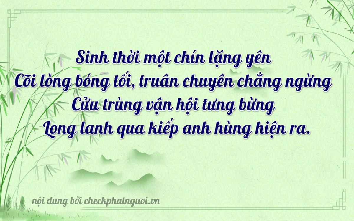 Bài thơ ý nghĩa cho <b>biển số 75F1-16997</b> tại website checkphatnguoi.vn